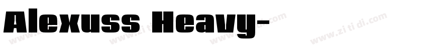 Alexuss Heavy字体转换